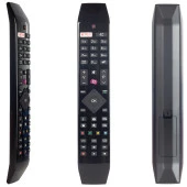 ORİJİNAL KL VESTEL NETFLIX-MOR TUŞLU YENİ ÜSTÜ CAMLI-HITACHI RC 49141 LED TV KUMANDA ORJİNAL (K0) - 1