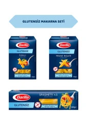 Barilla Glutensiz Makarna Seti -Penne 400 gr, Fusulli 400 gr, Spagetti 400 gr- - 1