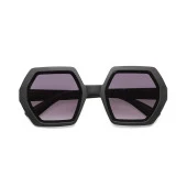 Okkia Emma Big Hexagonal Unisex Güneş Gözlüğü Siyah - 3