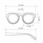 Okkia Zeno Round Unisex Klasik Havana Güneş Gözlüğü Siyah Gradyan thumbnail 8