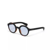 Okkia Lauro Unisex Yuvarlak Siyah Havana Güneş Gözlüğü   Mavi Gradyan - 4