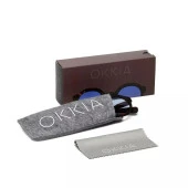 Okkia Lauro Unisex Yuvarlak Siyah Havana Güneş Gözlüğü   Mavi Gradyan - 7