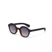 Okkia Lauro Unisex Yuvarlak Siyah Havana Güneş Gözlüğü Siyah Gradyan - 4
