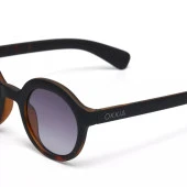 Okkia Lauro Unisex Yuvarlak Siyah Havana Güneş Gözlüğü Siyah Gradyan - 5