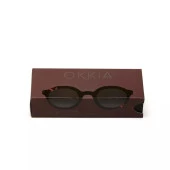 Okkia Lauro Unisex Yuvarlak Siyah Havana Güneş Gözlüğü Siyah Gradyan - 8