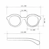 Okkia Lauro Unisex Yuvarlak Siyah Havana Güneş Gözlüğü Siyah Gradyan - 9