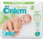 Önlem Bebek Bezi Botanika Beden:2 (3-6KG) Mini 96 Adet Fırsat Pk thumbnail 1