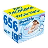 Molfix Bebek Bezi Beden:1 (2-5Kg) Yeni Doğan 656 Adet Dev Ekonomik Fırsat Pk thumbnail 1