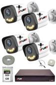 FURY 4 Lü Sesli Güvenlik Kamerası 5590S 5 Mp Lens Gece Renkli Full Hd Kamera Sistemi 320GB - 1