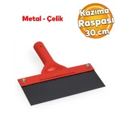 Kazıma Sıyırma Raspası Metal Saplı Çelik 30 cm Spatula İnşaat Duvar Harç Parke Zemin Temizlleme - 1