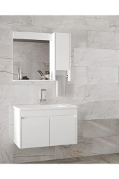 Alfa Banyo Estella OA-Beyaz-65 cm Mdf-Lavabolu Banyo Dolabı Takımı-HAZIR KURULU - 1