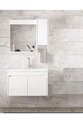 Alfa Banyo Estella OA-Beyaz-65 cm Mdf-Lavabolu Banyo Dolabı Takımı-HAZIR KURULU - 3