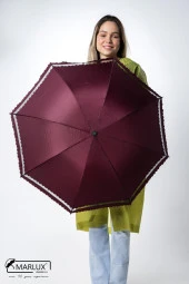 Bordo Dantelli Kadın Şemsiye M21mar107r003 - 4