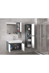 Estella-OA (65+35) 100 cm Mdf-Boy Dolaplı-Lavabolu Banyo Dolabı Takımı-HAZIR KURULU - 5