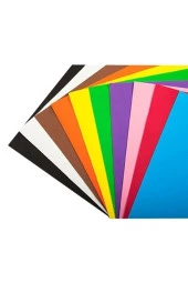 Renkli Fon Kartonu 10 Karışık Renk 50*70 Mm - 1