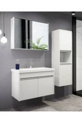 Alfa Banyo Luiza (80 35) 115 Cm Mdf Boy Dolaplı Lavabolu Banyo Dolabı Takımı - 1