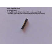 10 Pin 0.5Mm Adımlı Dik Flex Soketi  Flex Ffc Konnektörü 10-0.5-Dik - 1