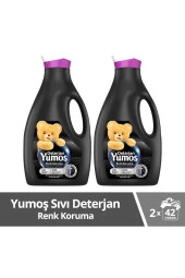 Yumoş Sıvı Bakım Çamaşır Deterjanı Siyah Ve Koyu Renkli Giysiler Için 2520 ml 2 Adet - 1