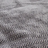 Karaca Home Sandra Çift Kişilik Balık Sırtı Desenli Pamuk Battaniye Gri thumbnail 5