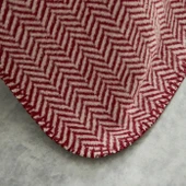 Karaca Home Sandra Çift Kişilik Balık Sırtı Desenli Pamuk Battaniye Bordo thumbnail 4