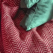 Karaca Home Sandra Çift Kişilik Balık Sırtı Desenli Pamuk Battaniye Bordo thumbnail 5