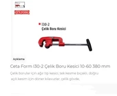 Ceta Form I30-2 Çelik Boru Kesici 10-60 380 Mm thumbnail 2