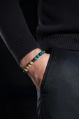 Sertifikalı Oğlak Burcu Doğal Taş Kadın Erkek Bileklik Jasper,malahit,akik,ametist Hematit 8mm - 4