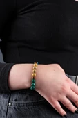 Sertifikalı Oğlak Burcu Doğal Taş Kadın Erkek Bileklik Jasper,malahit,akik,ametist Hematit 8mm - 3
