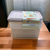 3 lü set 1.3 litre saklama kabı erzak kabı - 5