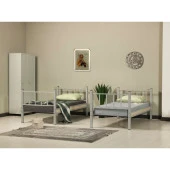 Yurt Genç Çocuk Odası 90x190 ve 90x200 Yatak Ölçülü Metal Ranza - 2