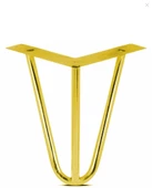 Grande Home Side Metal Ahşap ve Kütük Sehpa Ayağı 15 cm Gold - 1