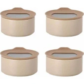 NEOFLAMFika One Seramik 4 Adet 700 Ml Bej Saklama Kabı D-NEONE070-09 - 1