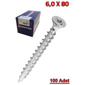 Meridyen Sunta Vidası 6.0X80 (100 Adet) - 1
