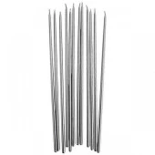 VIP 35 CM 8 PCS CHURCH METALLIC SİLVER CANDLES GÜMÜŞ ARINMA MUMU 8 ADET İNCE MUM GÜMÜŞ KİLİSE MUMU - 1