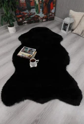 Tavşan Tüyü Dekoratif Ultra Yumuşak Post Peluş Kaymaz Halı - 7