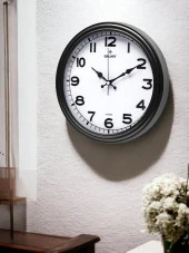 Galaxy D-200-K Klasik Kadran Siyah Renk Sessiz Akar 30 cm Duvar Saati thumbnail 2