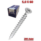 Meridyen Sunta Vidası 5.0X60 (200 Adet) - 1