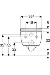 Geberit Asma Klozet Seti İcon Rimfree Alpha10 Soft Slim - Parlak Krom - 4