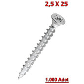 Meridyen 2,5x25 Sunta Vidası (1000 Adet) - 1