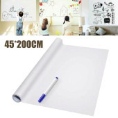 Beyaz Yazı Tahtası 45 X200 cm Duvara Yapışan Yapışkanlı Beyaz Yazı Tahtası Sticker Board - 1