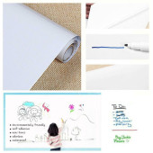 Beyaz Yazı Tahtası 45 X200 cm Duvara Yapışan Yapışkanlı Beyaz Yazı Tahtası Sticker Board - 2