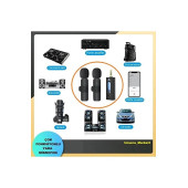 Kablosuz Çift Yaka Vlog Mikrofonu (3.5mm - Çok Yönlü Kondenser Mikrofon Cep Telefon-Müzikseti- Anfi) - 1