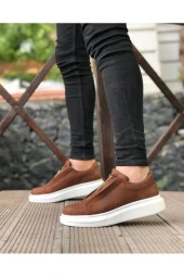 Erkek Cilt Deri Fermuarlı Sneaker Ortopedik Mevsimlik Günlük Ayakkabı - 12