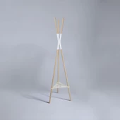 Ahşap Ayaklı Elbise Askısı-ahşap Tasarım Portmanto 160 X 44 Cm - 3