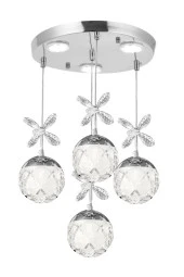 Eray Aydınlatma 2560-3+1 4lü Krom Sarkıt Led Avize thumbnail 1