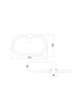 Tema Banyo Premium Yuvarlak Havluluk Siyah Renkli 71008-2M 71008-2M - 2