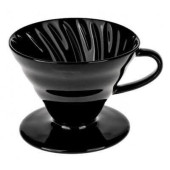 V60 Porselen Kahve Demleme Ekipmanı 3.nesil Siyah - 1