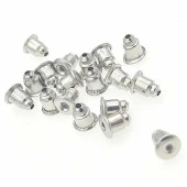 Metal Küpe Mermisi Gümüş ( 20 Adet ) - 3