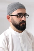 Gri Süper Namaz Dantel Detaylı Örme Orlon Namaz Takkesi thumbnail 2