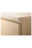 Malm 3 Çekmeceli Şifonyer, Ağartılmış Meşe Kaplama 80x78 - 4